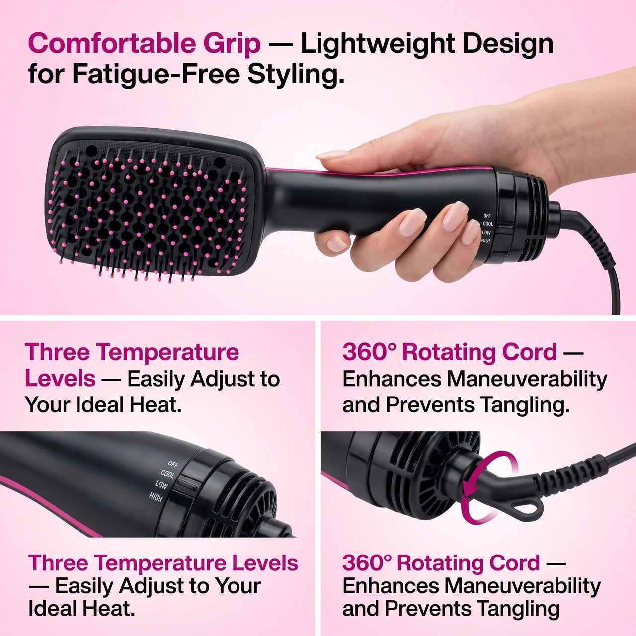 Vivara™ Multifunctional Hair Dryer & Brush